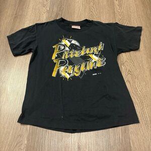 Vtg 1994 Pittsburg Penguins NHL T-Shirt Single Stitch Kid’s Medium‎ Made In USA